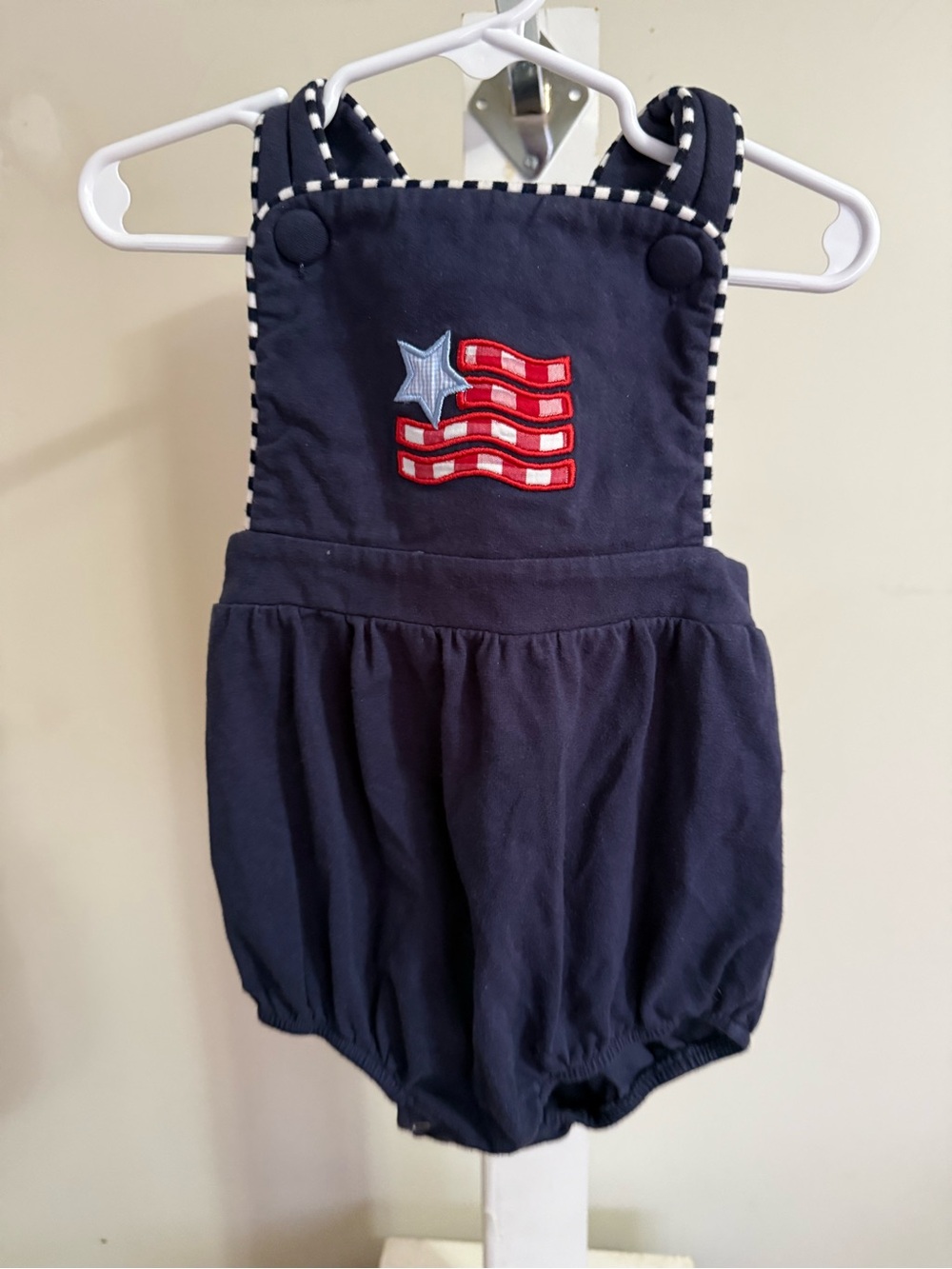 Stitchy Fish American Flag Bubble Romper